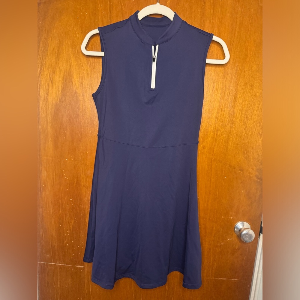 POTILI Tennis Dress for Women Zipper Workout Athletic Golf Sporty Pickleball